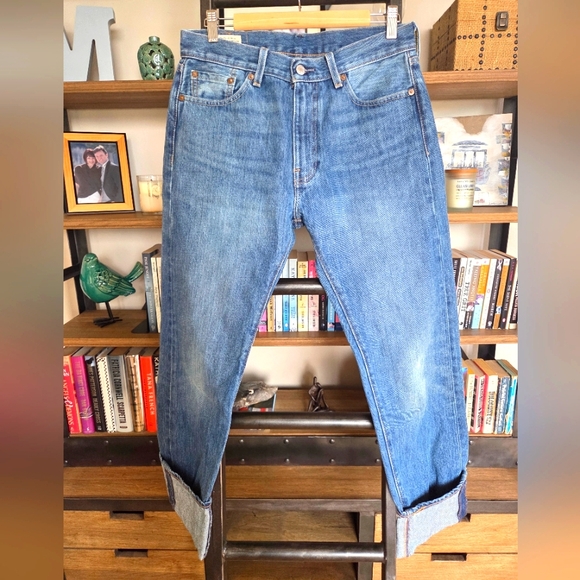 Rare, Levi's 505 Made in USA Jeans with Tokyo Flagship Embroidery, 30" x 32" - Picture 2 of 13